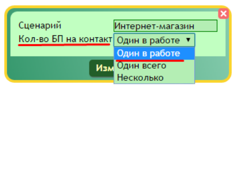 Сколько процессов у карточки контакта