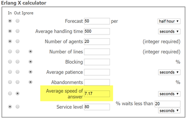 калькулятор Эрланга