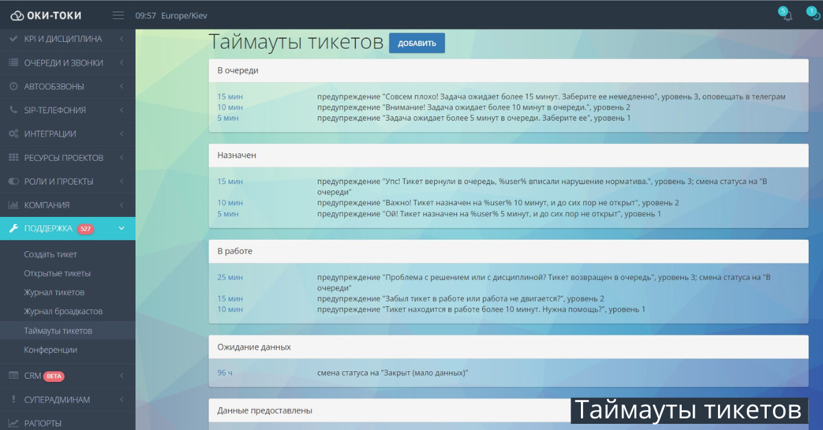 Тикет-система: как Оки-Токи обрабатывает тикет клиента